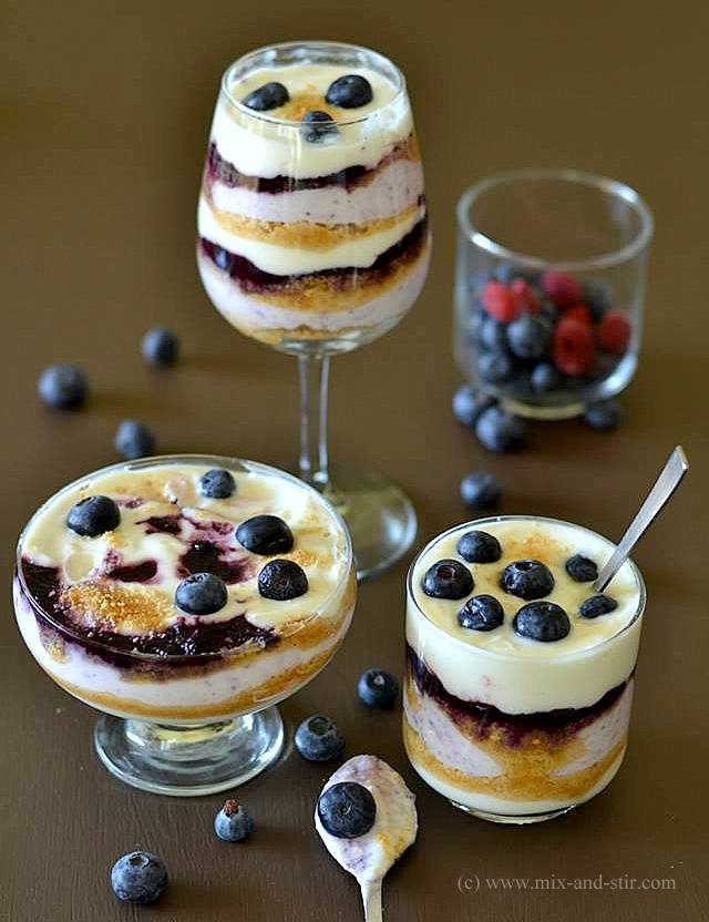 Mix and Stir Blueberry Pie Yogurt Parfaits